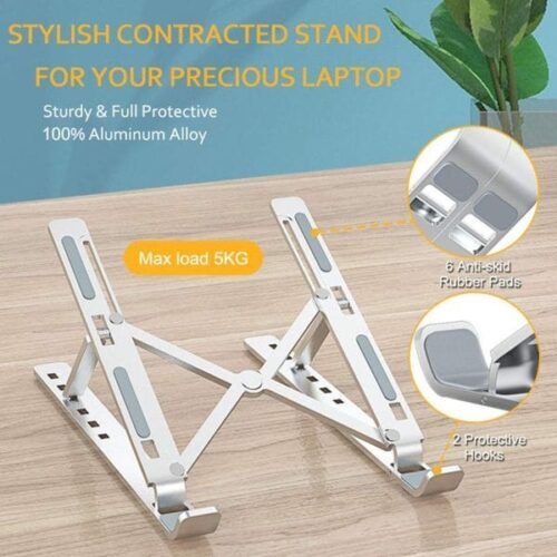 Adjustable Portable Folding Notebook Stand | Foldable Laptop Stand | Laptop Table | Best Quality Laptop Stand - Image 7