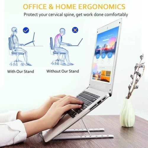 Adjustable Portable Folding Notebook Stand | Foldable Laptop Stand | Laptop Table | Best Quality Laptop Stand - Image 2