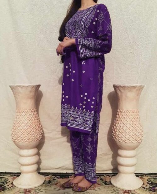 Chunri Print 2pc Stitched Suit Printed Dress Shirt And Trouser - Image 4