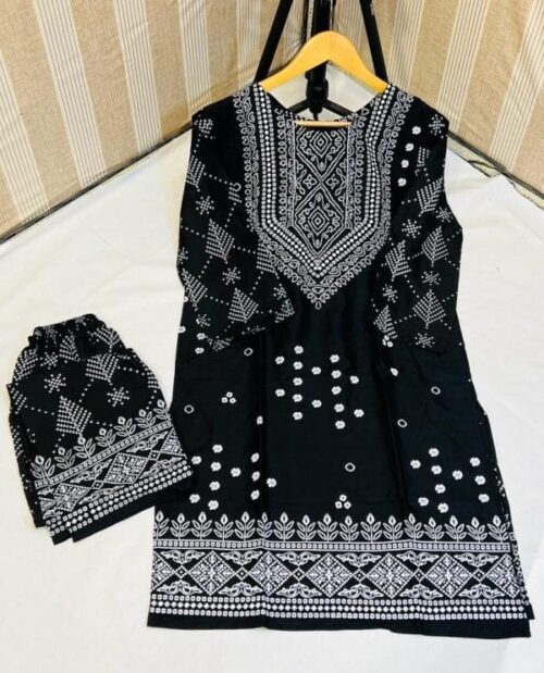 Chunri Print 2pc Stitched Suit Printed Dress Shirt And Trouser - Image 3