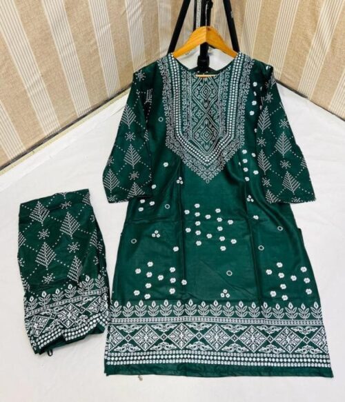 Chunri Print 2pc Stitched Suit Printed Dress Shirt And Trouser - Image 5