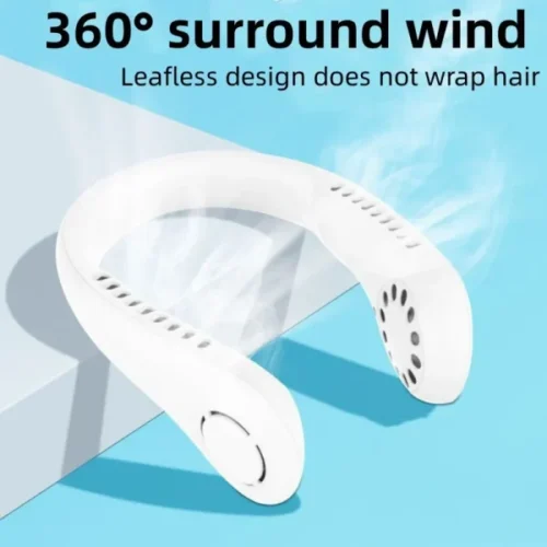 Neck Fan Portable Bladeless | Portable Rechargeable Fan Bladeless Neck Fan (random Color) - Image 2